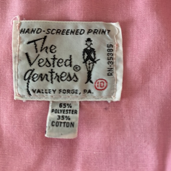 vintage 70s Vested Gentress frogs & shrooms shift dress - Picture 5 of 7